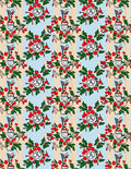 Red Berry Holly Garland Rug