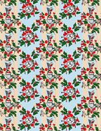 Red Berry Holly Garland Rug
