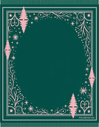 Whimsical Pink Evergreen Border Rug
