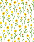 Whimsical Yellow Floral Garden Rug