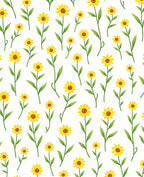 Whimsical Yellow Floral Garden Rug