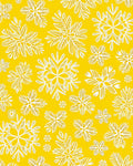 Golden Yellow Snowflake Scatter Rug