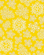 Golden Yellow Snowflake Scatter Rug