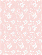 Pink Garden Butterfly Floral Flourish Rug