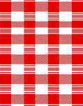 Rustic Red Gingham Plaid Checks Rug