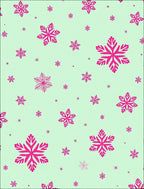 Pink Snowflake Scatter Rug