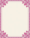 Whimsical Pink Floral Scroll Corner Rug