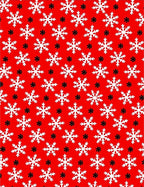 Crimson Red Snowflake Cluster Rug