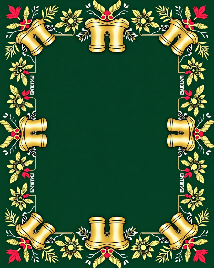 Golden Twin Boot Floral Border Rug