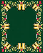 Golden Twin Boot Floral Border Rug