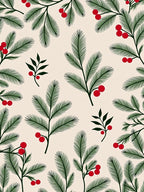 Christmas Evergreen Berry Scatter Rug