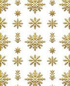 Golden Snowflake Allover Contemporary Rug