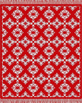 Bold Red Ornamental Medallion Rug