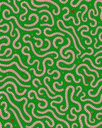 Whimsical Red Candy Cane Swirl Rug
