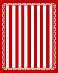 Red White Vertical Lace Stripe Rug