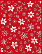 Crimson White Floral Scatter Garden Rug