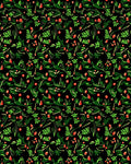 Earthy Green Berry Foliage Tapestry Rug