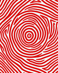 Crimson Swirl Organic Stripe Rug