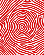 Crimson Swirl Organic Stripe Rug
