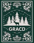 Deep Forest Deer Woodland Scene Rug