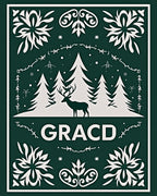 Deep Forest Deer Woodland Scene Rug