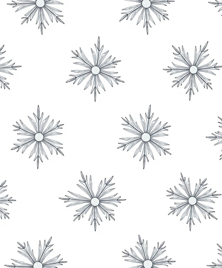 Winter Snowflake White Classic Icon Rug