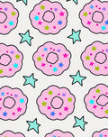 Pink Donut and Star Celebration Rug