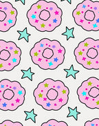 Pink Donut and Star Celebration Rug