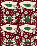 Christmas Elves Tree Snowflake Motley Rug