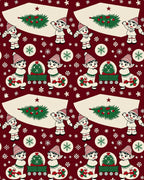 Christmas Elves Tree Snowflake Motley Rug