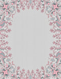 Pale Pink Abstract Floral Medallion Rug