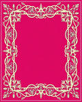Baroque Ivory Floral Frame Rug