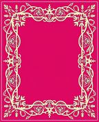 Baroque Ivory Floral Frame Rug