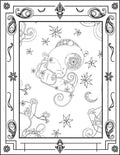 Celestial Floral Swirl Starry Night Rug