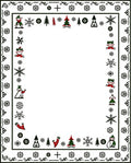 Festive Children Snowflakes Holly Christmas Trees Rug