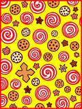 Sweet Cookie and Swirl Yellow Rug