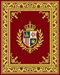 Regal Crest Emblem Ornate Border Rug