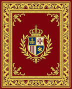 Regal Crest Emblem Ornate Border Rug