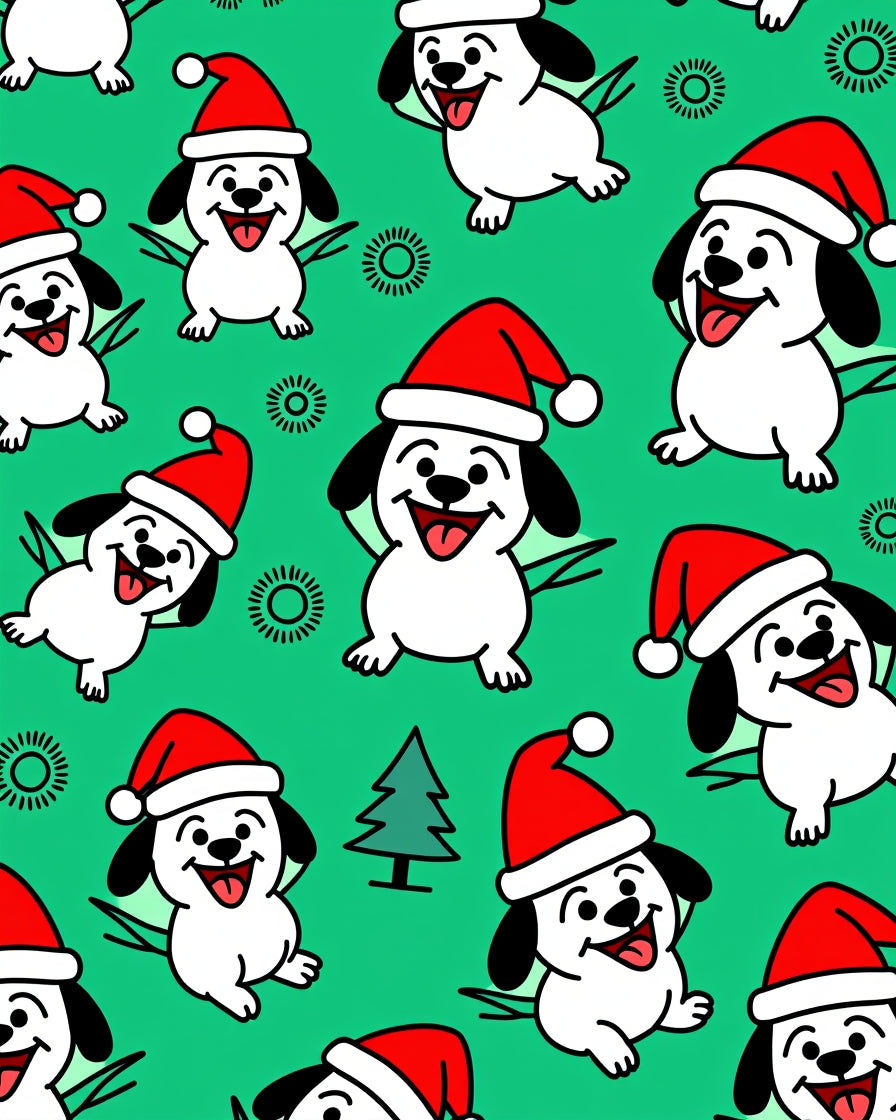 Happy Christmas Dog Collection Rug