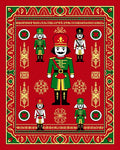 Crimson Red Nutcracker Soldier Parade Rug