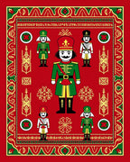 Crimson Red Nutcracker Soldier Parade Rug