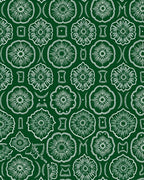Emerald Green Floral Mandala Medallion Rug