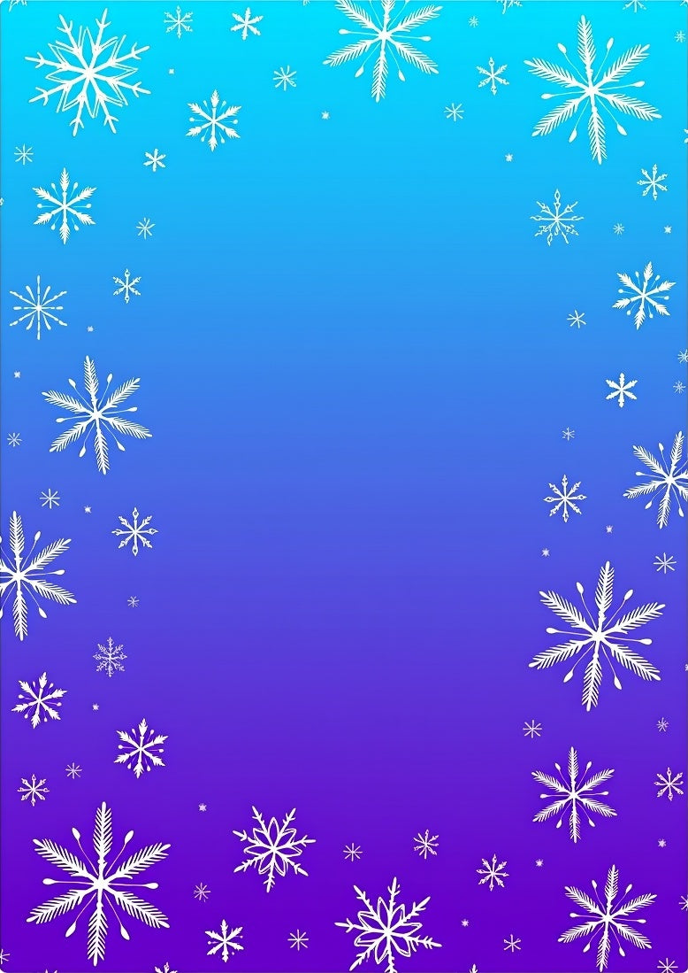Winter Sky Snowflake Gradient Rug