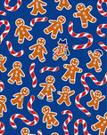 Whimsical Gingerbread Candy Cane Holiday Collage Rug