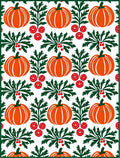 Autumn Orange Pumpkin Leaf Scatter Rug