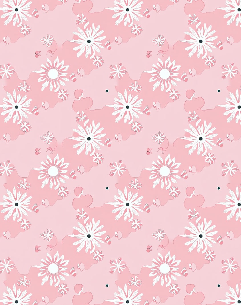 Delicate Rose Floral Sunburst Rug
