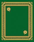 Emerald Green Celtic Clover Frame Rug