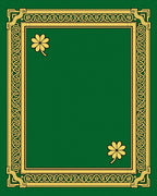 Emerald Green Celtic Clover Frame Rug