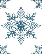 Teal Snowflake Ice Crystal Rug