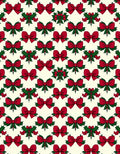 Holiday Red Bow and Holly Accent Rug